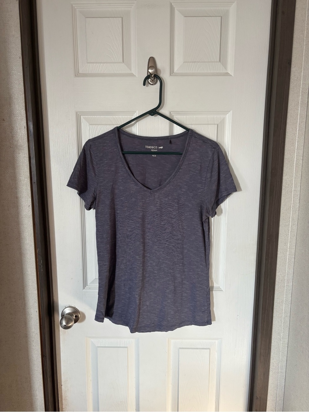 Toad&Co Heathered Purple V-Neck Short Sleeve Tee
